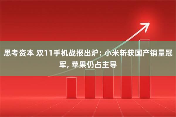 思考资本 双11手机战报出炉: 小米斩获国产销量冠军, 苹果仍占主导